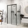 Душевой уголок Cerutti SPA MARBELLA 120B L 120х80 стекло прозрачное профиль черный без поддона