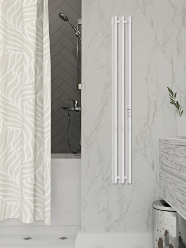 Полотенцесушитель Indigo  Style 3 LSE120-13WMRt 13х120 электрический белый матовый - фото 5