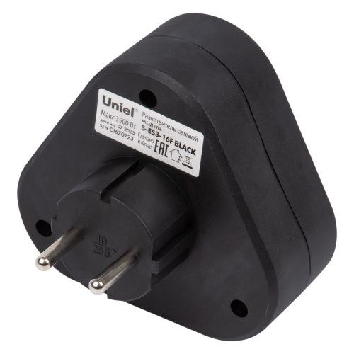 Сетевой разветвитель Uniel S-ES3-16F BLACK - фото 3