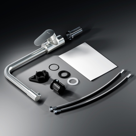 Смеситель для кухни Am.Pm Like F8005711 на раковину/на столешницу сатин без термостата