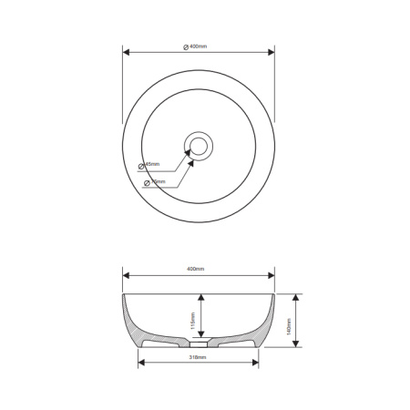 Раковина из искусственного камня Dea Design Washbasins DD9093 400 R5 40х40 накладная цвет красный без отверстий под смеситель