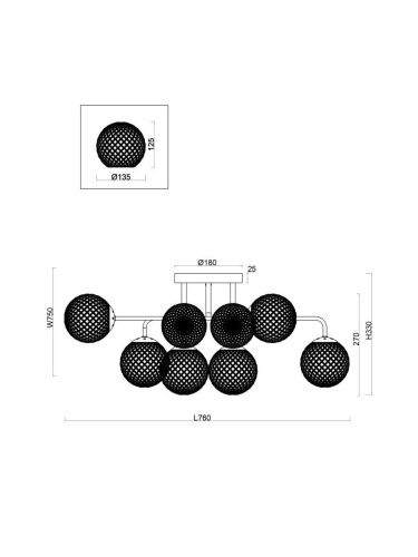 Люстра Freya Navel FR8016PL-08BBS - фото 4