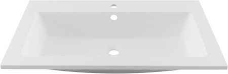 Раковина из искусственного камня Aquanet Электра 00326512 80х50 полувстраиваемая цвет белый 1 отверстие под смеситель