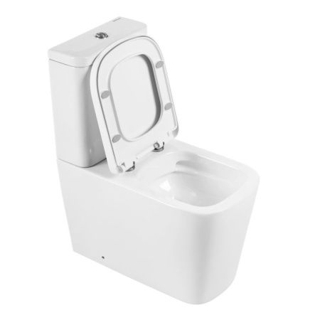 Чаша унитаза напольная BelBagno ALBANO BB120CPR цвет белый без бачка с сиденьем микролифт безободковая каскадный смыв