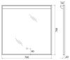 Зеркало с подсветкой BelBagno Uno SPC-UNO-700-700-TCH 70х80 подвесное
