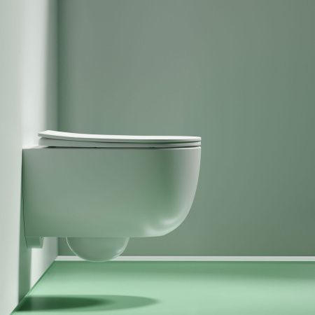 Унитаз подвесной Ceramica Nova MODENA CN6063MW белый с сиденьем микролифт безободковый душевой смыв