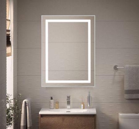 Зеркало с подсветкой BelBagno Kraft SPC-KRAFT-500-800-SENS-AL 50х80 подвесное