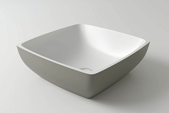 Раковина из искусственного камня Holbi JUPITER 1.02.007.11.2 43х43 накладная цвет белый матовый