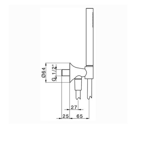 Душевой гарнитур Cisal Vita VI00303340 настенный черный