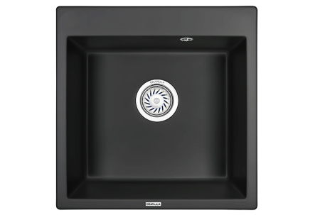 Кухонная мойка Granula 5102, ТУРМАЛИН 51х52 цвет черный поверхность матовая