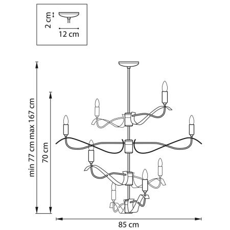 Люстра на штанге Lightstar RAGNO (РАГНО) 733287