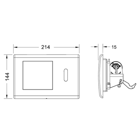 Клавиша смыва для унитаза инфракрасная Tece TECEplanus 9240350 цвет нержавеющая сталь