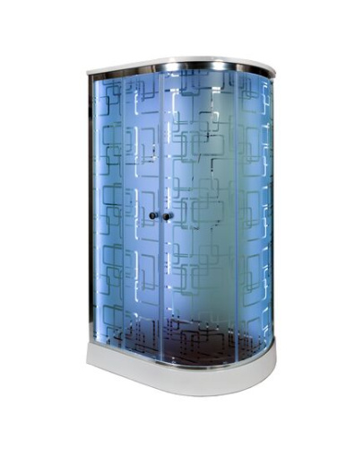 Душевая кабина AvaCan EM1512LLED+GM 120х80 асимметричная с крышей - фото 2