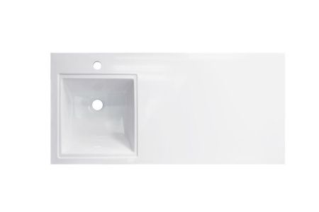 Раковина из искусственного камня Эстет Даллас ФР-00001971 100х50 накладная цвет белый 1 отверстие под смеситель