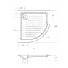 Душевой поддон акриловый Cezares TRAY-A-R-80-550-15-W 80х80 белый с ножками