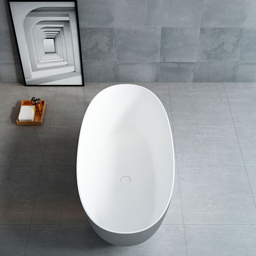 Ванна из искусственного камня Vincea Solid Surface VBT-6S01MG 170х75 отдельностоящая овальная - фото 3