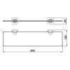 Полка в ванную комнату Rose RG15H RG1519H