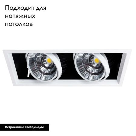 Светильник встраиваемый Arte Lamp Merga (Мерга) A8450PL-2WH