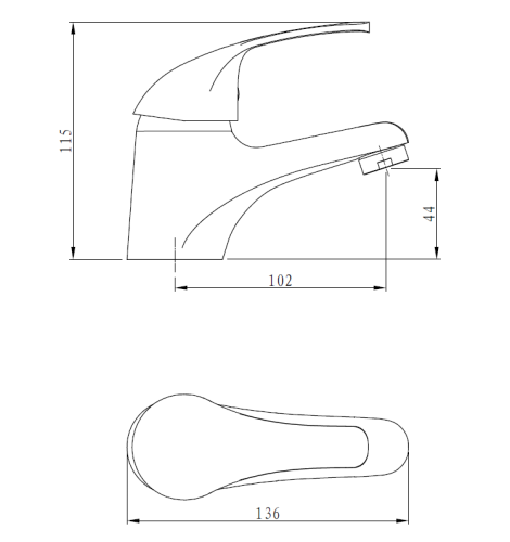 Смеситель Voda SY 26 на раковину хром - фото 3