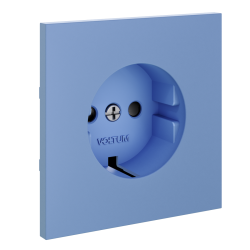 Накладка для розетки с заземлением и защитными шторками VOLTUM S70 VLS000715 - фото 3
