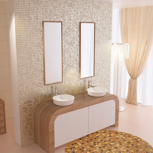 Раковина из искусственного камня MonteBianco Isola Bella 11092 41х41 встраиваемая цвет белый матовый без отверстий под смеситель - фото 4