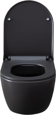 Чаша унитаза подвесная Allen Brau Priority 4.31001.AN цвет черный без сиденья безободковая каскадный смыв