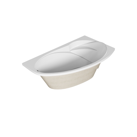 Ванна акриловая 1MarKa JULIANNA MG 01дж1595п 160х90 пристенная асимметричная без каркаса