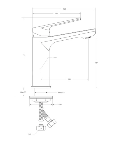 Смеситель Cezares COMFORT COMFORT-LS-01-W0 на раковину хром - фото 4