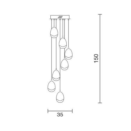 Люстра потолочная Delight Collection Terrene (Террене) MD13003023-7A chrome
