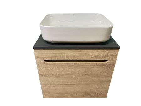 Тумба с раковиной Sintesi STL.W7017_SIN-LVB-APP-409 60х60 подвесная цвет бежевый