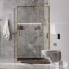 Боковая стенка Wasserkraft Aisch 55P 55P10-RP100 100х200 стекло прозрачное профиль золото