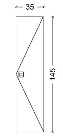Шкаф-пенал Armadi Art Lucido 772-BL 40х150 подвесной цвет синий