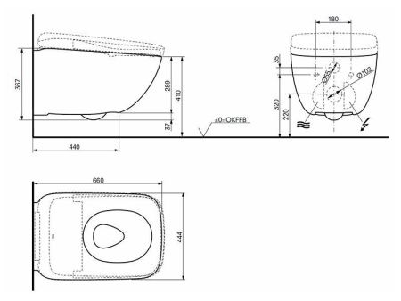 Чаша унитаза подвесная Toto CW928PZY цвет белый без сиденья безободковая смыв торнадо