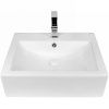 Раковина из сантехнического фарфора Bond Cube S11-540 50х40 встраиваемая цвет белый 1 отверстие под смеситель
