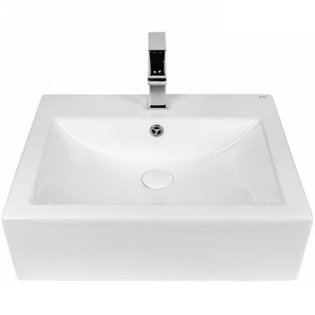 Раковина из сантехнического фарфора Bond Cube S11-540 50х40 встраиваемая цвет белый 1 отверстие под смеситель