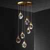 Светильник подвесной Delight Collection Crystal rock II (Црыстал роцк ИИ) 9701P/7R brass