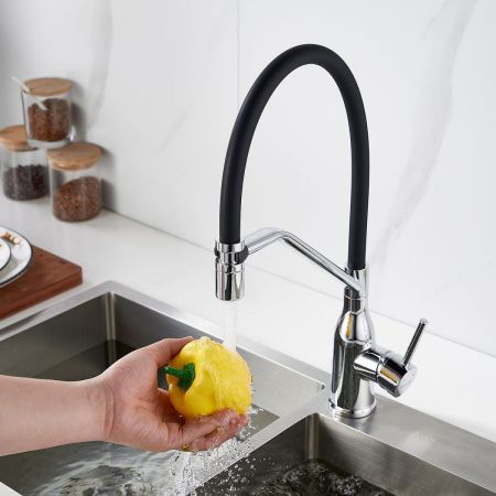 Смеситель для кухни Shevanik S343-3 на мойку хром