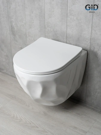 Унитаз подвесной Gid Tornado 62263Y белый с сиденьем микролифт безободковый смыв торнадо