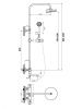 Душевая стойка Agger Thermo A2461144 настенная цвет черный с термостатом