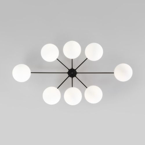 Люстра потолочная Eurosvet Opaline (Опалине) 70220/8 черный Smart - фото 4