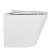 Унитаз приставной Abber Bequem AC1113 белый с сиденьем микролифт безободковый каскадный смыв