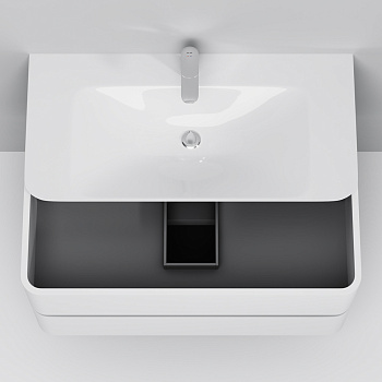 Раковина из искусственного мрамора Am.Pm Sensation M30WPC1001WG 101х49 встраиваемая цвет белый глянцевый 1 отверстие под смеситель