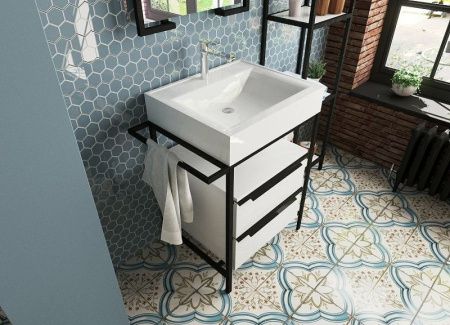 Тумба с раковиной Эстет ФР-00003613 70х50 напольная цвет белый