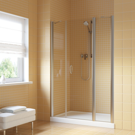 Душевая дверь Vegas-Glass EP-2F LUX EP-2F LUX 190 8 1 R 190х200 стекло прозрачное профиль хром глянцевый