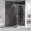 Душевой уголок Abber Schwarzer Diamant AG020905 90х90 стекло прозрачное профиль хром без поддона