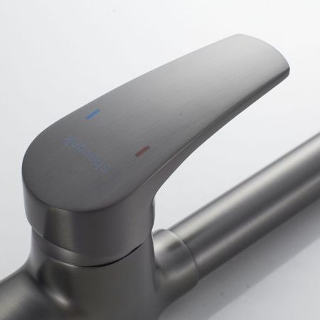 Смеситель для кухни Shevanik S5053T на мойку оружейная сталь