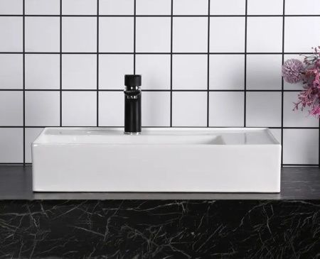 Раковина из сантехнического фарфора Cerutti SPA CR0017 60х40 накладная цвет белый без отверстий под смеситель