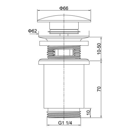 Донный клапан Timo 8011/19 розовое золото