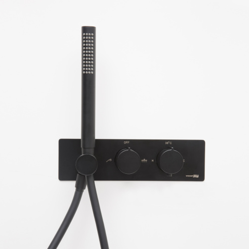 Смеситель для душа WasserKRAFT Elbe 7400 7488 Thermo встраиваемый черный - фото 5