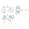 Смеситель для раковины Gessi Rettangolo 44834#031 встраиваемый в стену хром (внешняя часть)